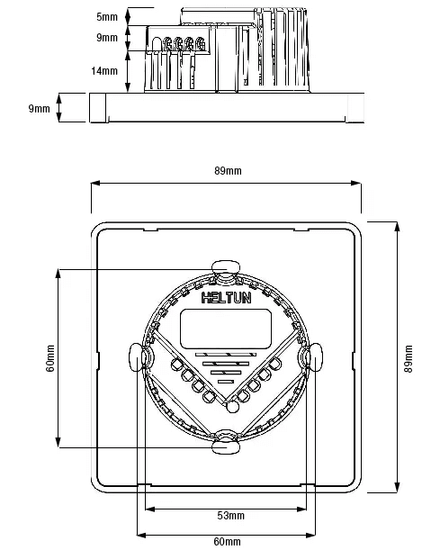 Rozmery Heltun termostat